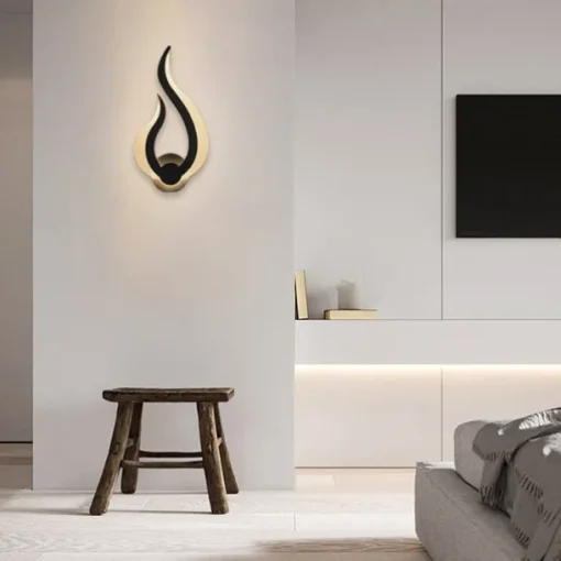 1-Light 31cm LED Wall Lamps Fire Shape Design Wall Sconces Modern Minimalist Style Shops / Cafes Acrylic Wall Light Generic 10W IP44