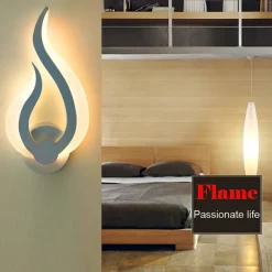 1-Light 31cm LED Wall Lamps Fire Shape Design Wall Sconces Modern Minimalist Style Shops / Cafes Acrylic Wall Light Generic 10W IP44