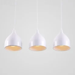 3-Light 19cm Pendant Light LED Horn Shape Design Sland Lights Metal Painted Finishes Minimalist Style Adjustable Living Room Dining Room Lamp 110-120V 220-240V Max 60W