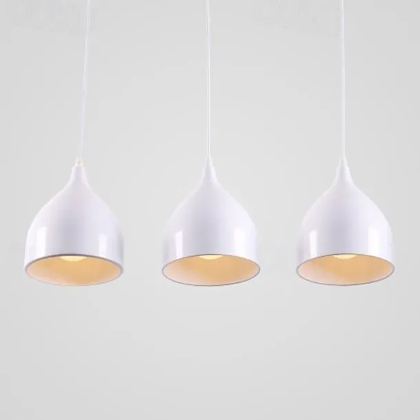 3-Light 19cm Pendant Light LED Horn Shape Design Sland Lights Metal Painted Finishes Minimalist Style Adjustable Living Room Dining Room Lamp 110-120V 220-240V Max 60W