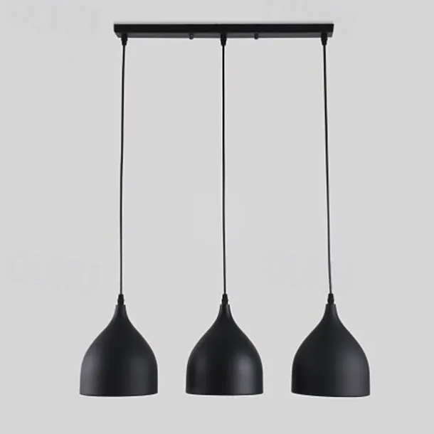 3-Light 19cm Pendant Light LED Horn Shape Design Sland Lights Metal Painted Finishes Minimalist Style Adjustable Living Room Dining Room Lamp 110-120V 220-240V Max 60W