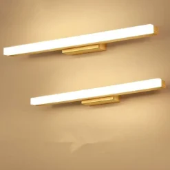 1-Light 40/60/80cm Vanity Light LED Mirror front Lamp Nordic Style Solid Wood Bathroom Cabinet Lamp Bathroom Dresser Simple Makeup Log Wall Light 6W/9W/12W