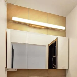 1-Light 40/60/80cm Vanity Light LED Mirror front Lamp Nordic Style Solid Wood Bathroom Cabinet Lamp Bathroom Dresser Simple Makeup Log Wall Light 6W/9W/12W