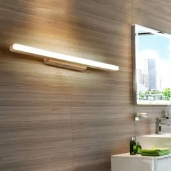 1-Light 40/60/80cm Vanity Light LED Mirror front Lamp Nordic Style Solid Wood Bathroom Cabinet Lamp Bathroom Dresser Simple Makeup Log Wall Light 6W/9W/12W