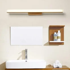 1-Light 40/60/80cm Vanity Light LED Mirror front Lamp Nordic Style Solid Wood Bathroom Cabinet Lamp Bathroom Dresser Simple Makeup Log Wall Light 6W/9W/12W