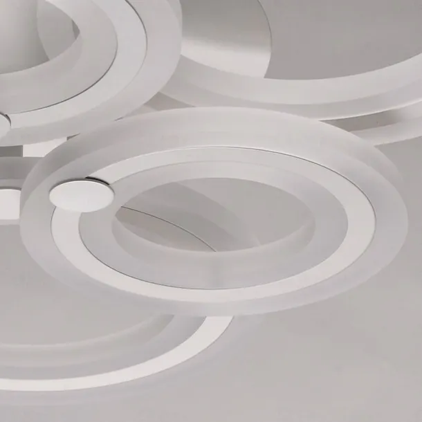 6-Light LED Dimmable Ceiling Light Flush Mount Lights Circle Design Modern Style Simplicity Acrylic 90W Living Room Dining Room Bedroom Light Fixture ONLY DIMMABLE WITH REMOTE CONTROL