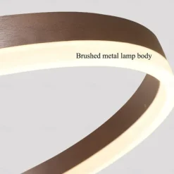 1-Light LED 60W Circle Design Chandelier/ LED Modern Pendant Lights For Living Room Coffee Bar Shop Room ONLY DIMMABLE WITH REMOTE CONTROL