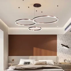 1-Light LED 60W Circle Design Chandelier/ LED Modern Pendant Lights For Living Room Coffee Bar Shop Room ONLY DIMMABLE WITH REMOTE CONTROL