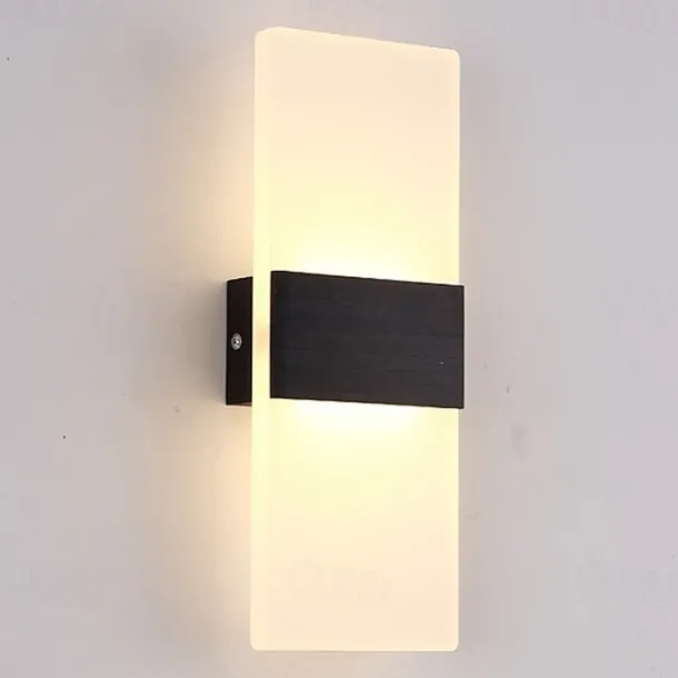 1-Light LED Wall Sconce Indoor Modern Acrylic Light Fixture for Bedroom Bathroom Corridor Stairs 6W Contemporary Wall Lamp