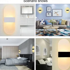 1-Light LED Wall Sconce Indoor Modern Acrylic Light Fixture for Bedroom Bathroom Corridor Stairs 6W Contemporary Wall Lamp