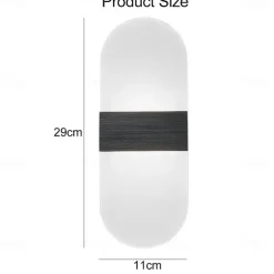 1-Light LED Wall Sconce Indoor Modern Acrylic Light Fixture for Bedroom Bathroom Corridor Stairs 6W Contemporary Wall Lamp