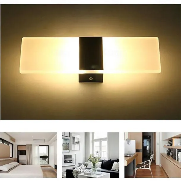 1-Light LED Wall Sconce Indoor Modern Acrylic Light Fixture for Bedroom Bathroom Corridor Stairs 6W Contemporary Wall Lamp