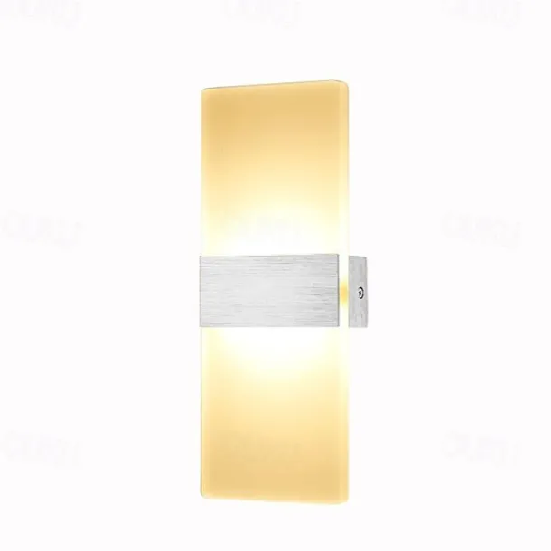 1-Light LED Wall Sconce Indoor Modern Acrylic Light Fixture for Bedroom Bathroom Corridor Stairs 6W Contemporary Wall Lamp
