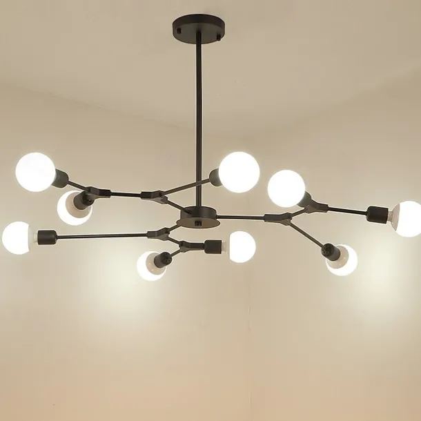 9-Light Northern Europe Chandelier 9 Head Modern Metal Molecules Pendant Lights Living Room Dining Room Bedroom Painted Finish