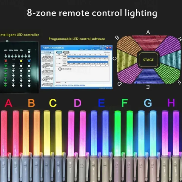 Light Stick 3W 15 Colors Change LED Glow Stick For Vocal Concerts Parties Wedding Fluorescent Camping Decor