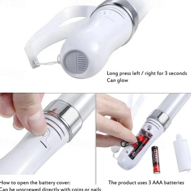 Light Stick 3W 15 Colors Change LED Glow Stick For Vocal Concerts Parties Wedding Fluorescent Camping Decor