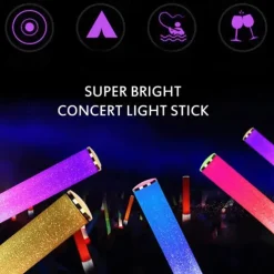 Light Stick 3W 15 Colors Change LED Glow Stick For Vocal Concerts Parties Wedding Fluorescent Camping Decor