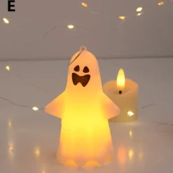 Lighted Ghost Pendant Halloween Led Electronic Candle Party Props Atmosphere Decoration Halloween Ornament