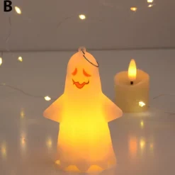 Lighted Ghost Pendant Halloween Led Electronic Candle Party Props Atmosphere Decoration Halloween Ornament