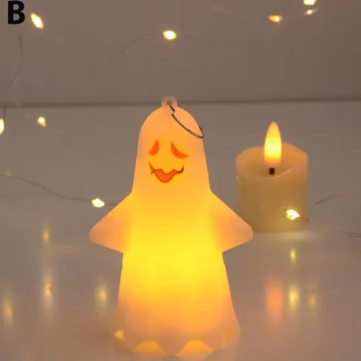 Lighted Ghost Pendant Halloween Led Electronic Candle Party Props Atmosphere Decoration Halloween Ornament
