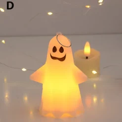 Lighted Ghost Pendant Halloween Led Electronic Candle Party Props Atmosphere Decoration Halloween Ornament