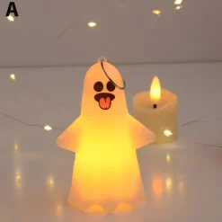 Lighted Ghost Pendant Halloween Led Electronic Candle Party Props Atmosphere Decoration Halloween Ornament