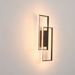 Lightinthebox LED Wall Lights Indoor Black Rectangle Double Light Wall Mounted Light Modern LED Metal Wall Lighting for Bedroom Dining Room Bedside lamp Living Room