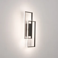 Lightinthebox LED Wall Lights Indoor Black Rectangle Double Light Wall Mounted Light Modern LED Metal Wall Lighting for Bedroom Dining Room Bedside lamp Living Room