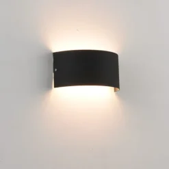 Lightinthebox LED Wall Sconce Gold Half-Cylinder Wall Light Fixture Postmodern 1 Light Metal Flush Wall Sconce Up and Down Wall Lights Copper Wall Lamps