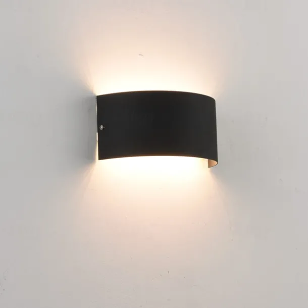 Lightinthebox LED Wall Sconce Gold Half-Cylinder Wall Light Fixture Postmodern 1 Light Metal Flush Wall Sconce Up and Down Wall Lights Copper Wall Lamps