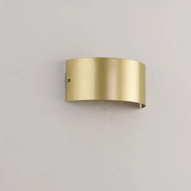 Lightinthebox LED Wall Sconce Gold Half-Cylinder Wall Light Fixture Postmodern 1 Light Metal Flush Wall Sconce Up and Down Wall Lights Copper Wall Lamps