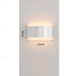 Lightinthebox LED Wall Sconce Gold Half-Cylinder Wall Light Fixture Postmodern 1 Light Metal Flush Wall Sconce Up and Down Wall Lights Copper Wall Lamps
