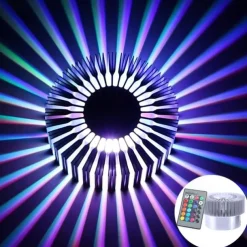 Lightinthebox Sun Flower Wall Decoration Lamp, Sun Flower Wall Lamp, Aluminum Remote Control Heat and Moisture Resistance 3W RGB LED Aluminum Wall, Ceiling Lights