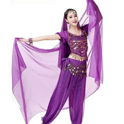 Lightweight Chiffon Hand Scarf Belly Dance Costume Outfit Hip Scarf Shawls Veils(ONLY SCARF)