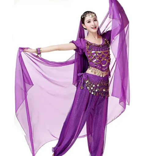 Lightweight Chiffon Hand Scarf Belly Dance Costume Outfit Hip Scarf Shawls Veils(ONLY SCARF)