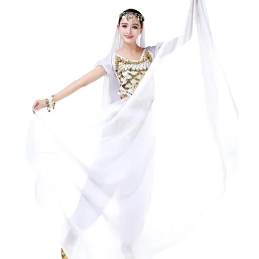 Lightweight Chiffon Hand Scarf Belly Dance Costume Outfit Hip Scarf Shawls Veils(ONLY SCARF)