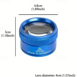 Lightweight 30x40 Magnifying Glass Single Color Optical Lens Portable Magnifier Loupe For Jewelry Coin Stamps Watch