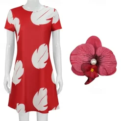 Lilo Dress Cosplay Costume Carnival Costume Dress Up Movie Cosplay for Women's Adults' Halloween Carnival World Book Day Performance Party