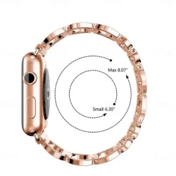 Link Bracelet Compatible with Apple Watch band 40mm 41mm 44mm 45mm with Case Men Butterfly Buckle Stainless Steel Strap Replacement Wristband for iwatch Series 9 8 7 6 5 4 SE
