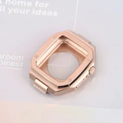 Link Bracelet Compatible with Apple Watch band 40mm 41mm 44mm 45mm with Case Men Butterfly Buckle Stainless Steel Strap Replacement Wristband for iwatch Series 9 8 7 6 5 4 SE