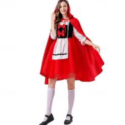 Little Red Riding Hood Halloween Masquerade Carnival Costume Adults' Women's Halloween Easy Halloween Costumes Dress Up