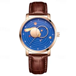 LlGE New Fashion Trend Leisure Sports Business Waterproof Night Light Belt Men's Watch