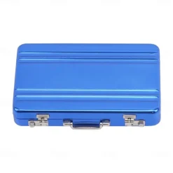 Lock Box Modeling Suitcase Aluminum Metal Business Card Holder Card Case
