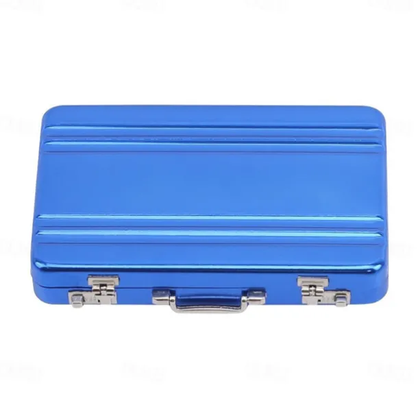 Lock Box Modeling Suitcase Aluminum Metal Business Card Holder Card Case