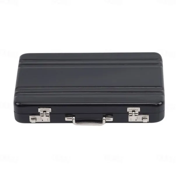 Lock Box Modeling Suitcase Aluminum Metal Business Card Holder Card Case