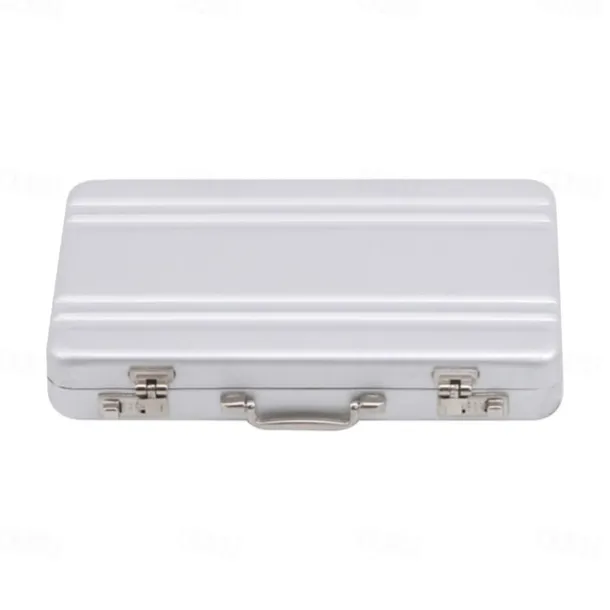Lock Box Modeling Suitcase Aluminum Metal Business Card Holder Card Case
