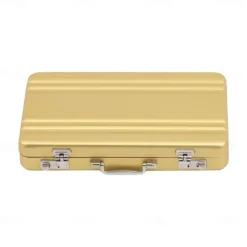 Lock Box Modeling Suitcase Aluminum Metal Business Card Holder Card Case