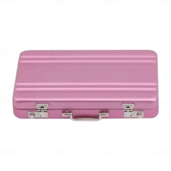 Lock Box Modeling Suitcase Aluminum Metal Business Card Holder Card Case