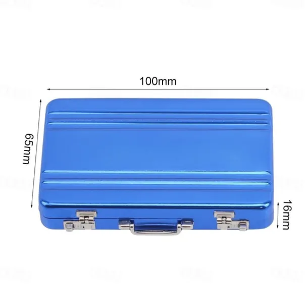 Lock Box Modeling Suitcase Aluminum Metal Business Card Holder Card Case