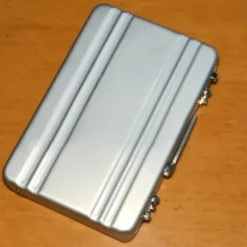 Lock Box Modeling Suitcase Aluminum Metal Business Card Holder Card Case